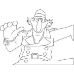 Dibujo para colorear Dibujo Del Inspector Gadjet Para Pintar
