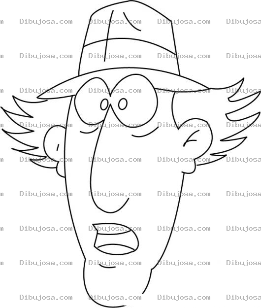 Dibujo para colorear Inspector Gadget Inspector Gadget Para Pintar Y Colorear