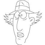 Dibujo para colorear Inspector Gadget Inspector Gadget Para Pintar Y Colorear