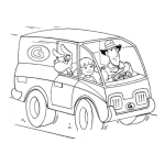 Dibujo para colorear Colorear Camioneta Del Inpector Gadget
