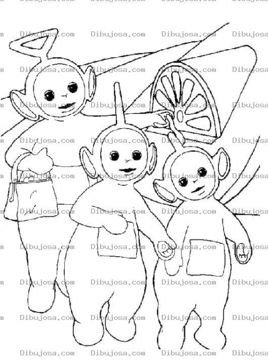 Dibujo para colorear Colorear A Los Teletubis