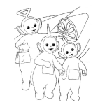 Dibujo para colorear Colorear A Los Teletubis