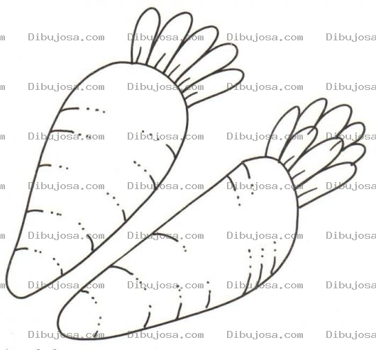 Dibujo para colorear Colorear Zanahorias