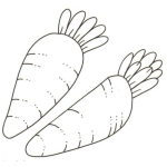 Dibujo para colorear Colorear Zanahorias