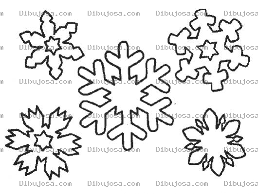 Dibujo para colorear Colorear Copos De Nieve