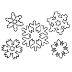 Dibujo para colorear Colorear Copos De Nieve