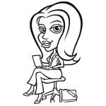 Dibujo para colorear Dibujo De Secretaria Con Mini Laptop Tomando Nota Para Pintar Y Colorear Secretaria Moderna