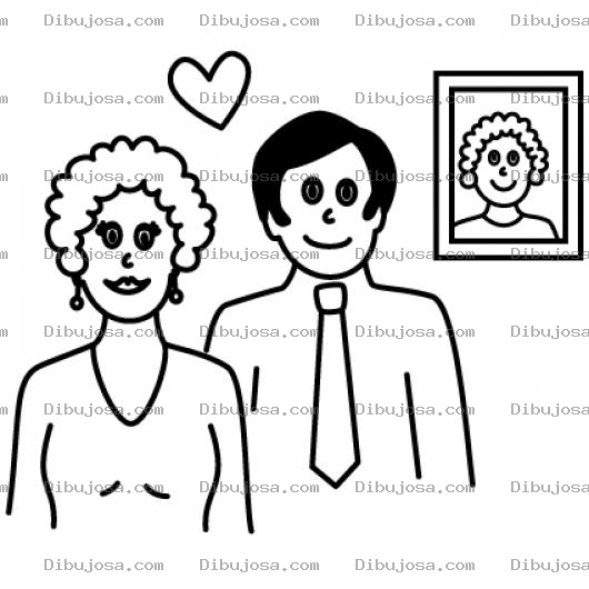 Dibujo para colorear Dibujo De Pareja De Esposos Enamorados Para Pintar Y Colorear Hogar De Papas Enamorados