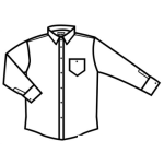 Dibujo para colorear Dibujo De Camisa Planchada Y Sin Arrugas Para Pintar Y Colorear