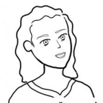 Dibujo para colorear Dibujo De Pelo Ondulado Para Colorear