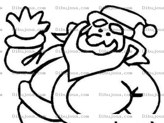 Dibujo para colorear Dibujo De Santaclos Gordito Para Pintar Y Colorear Viejo Pascuero Guaton