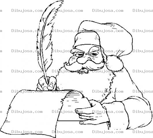 Dibujo para colorear Dibujo De Santaclaus Enojado Respondiendo Una Carta Para Pintar Y Colorear