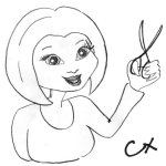 Dibujo para colorear Dibujo De Peluquera Con Tijeras Para Pintar Y Colorear Duena De Salon De Belleza