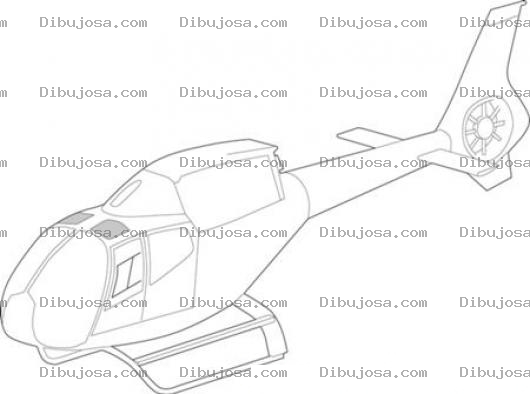 Dibujo para colorear Dibujo De Helicoptero Sin Helice Para Pintar Y Colorear