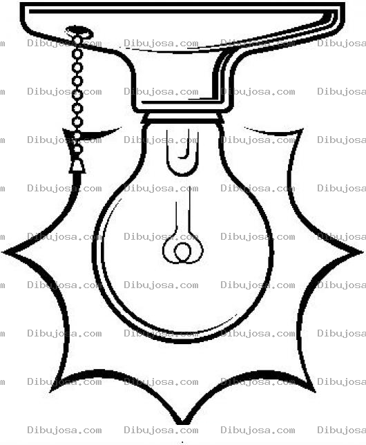 Dibujo para colorear Dibujo De Una Bombilla En Una Flaponera Para Pintar Y Colorear