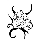 Dibujo para colorear Dibujo De Un Tatuaje Con Forma De Rosa Para Tatuar Pintar Y Colorear