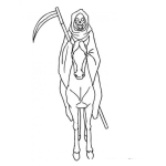 Dibujo para colorear Dibujo De La Muerte A Caballo Para Pintar Y Colorear