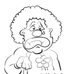 Dibujo para colorear Dibujo De Payaso Triste Para Colorear Payasito Llorando