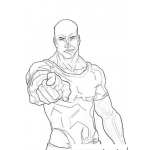Dibujo para colorear Dibujo De Calvo Musculoso Para Pintar Y Colorear