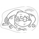 Dibujo para colorear Dibujo De Hombre Egoista Para Pintar Y Colorear Hombre Perro