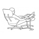 Dibujo para colorear Dibujo De Chica Cool Revisando Su Tablet En Un Sillon De Cuero