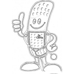 Dibujo para colorear Doctor Curita Dibujo De Una Curita Bandita Para Pintar Y Colorear