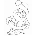 Dibujo para colorear Dibujo De Santaclaus Desorientado En Enero Para Pintar Y Colorear