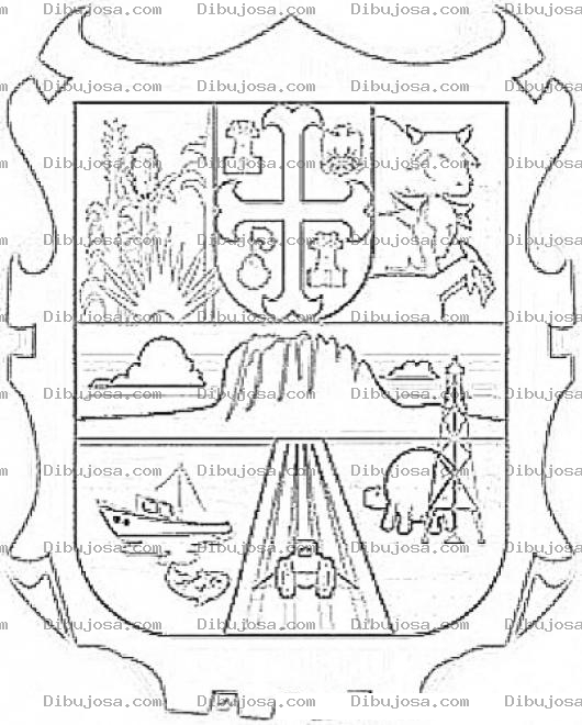 Dibujo para colorear Escudo De Tamaulipas Para Pintar Y Colorear