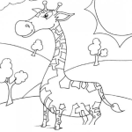 Dibujo para colorear Colorear Jirafita