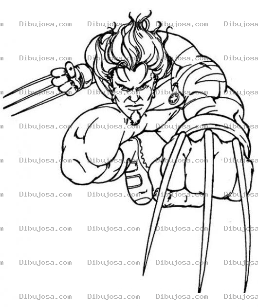 Dibujo para colorear Dibujo De Wolverine Sin Mascara Para Colorear
