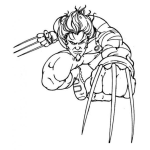 Dibujo para colorear Dibujo De Wolverine Sin Mascara Para Colorear