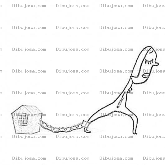 Dibujo para colorear Dibujo De Una Hipoteca Para Pintar Y Colorear
