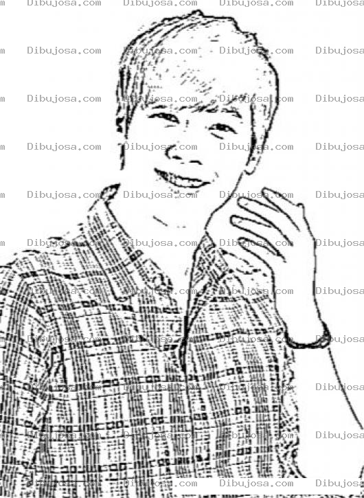 Dibujo para colorear Dibujo Del Actor Koreano Choi Daniel Protagonista De La Novela Koreana Baby-faced Beauty Quien Actua Como Choi Jin Wook