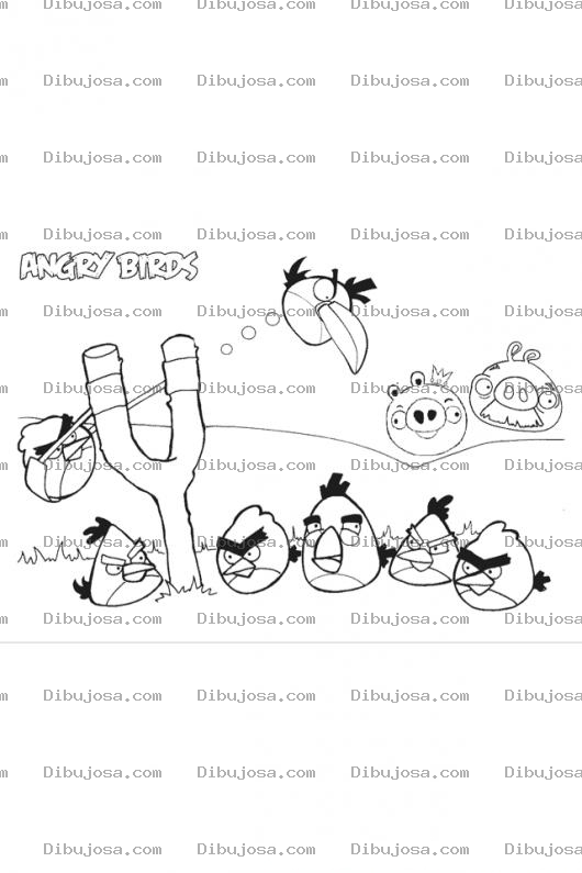 Dibujo para colorear Juego De Angrybirds En Dibujo Para Colorear A Los Angry Birds