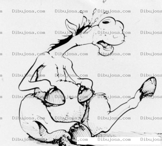 Dibujo para colorear Caballo Muerto De Risa Para Colorear