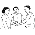 Dibujo para colorear Tregua De 3 Amigos Para Colorear