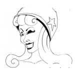 Dibujo para colorear Dibujo De Chica Con Casco Para Colorear