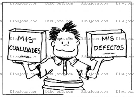 Dibujo para colorear Cualidades Y Defectos Para Pintar Y Colorear