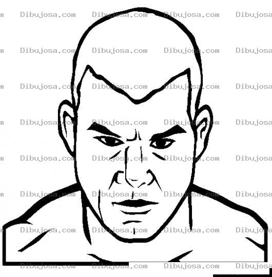 Dibujo para colorear Titoortiz Dibujo De Tito Ortiz Peleador De Mma Para Pintar Y Colorear