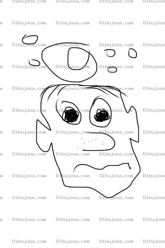 Dibujo para colorear Cara De Borracho Para Colorear