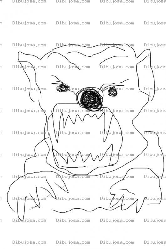 Dibujo para colorear Dibujo De Mordida De Pitbull Para Colorear Colmillos De Pitbull Rabioso