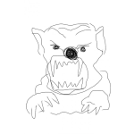 Dibujo para colorear Dibujo De Mordida De Pitbull Para Colorear Colmillos De Pitbull Rabioso