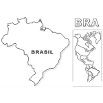 Dibujo para colorear Mapa De Brasil Para Pintar Y Colorear