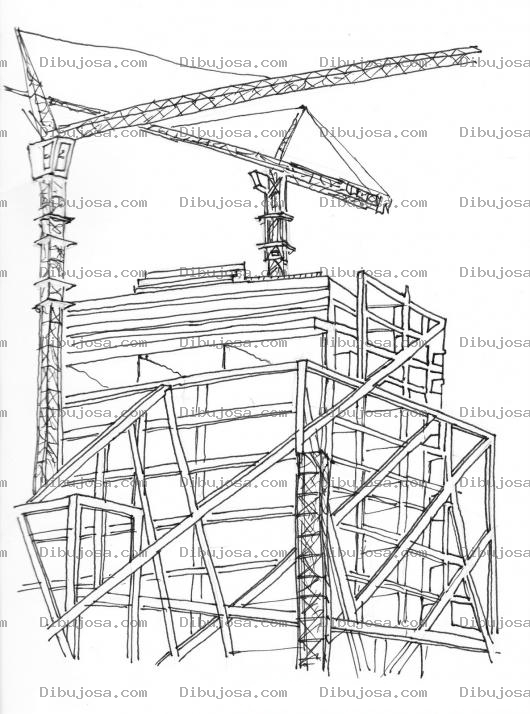 Dibujo para colorear Dibujo De La Construccion De Un Edificio Para Pintar Y Colorear