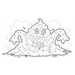 Dibujo para colorear Dibujo Del Moustruo Del Pantano Para Pintar Y Colorear Monstru Hediondo