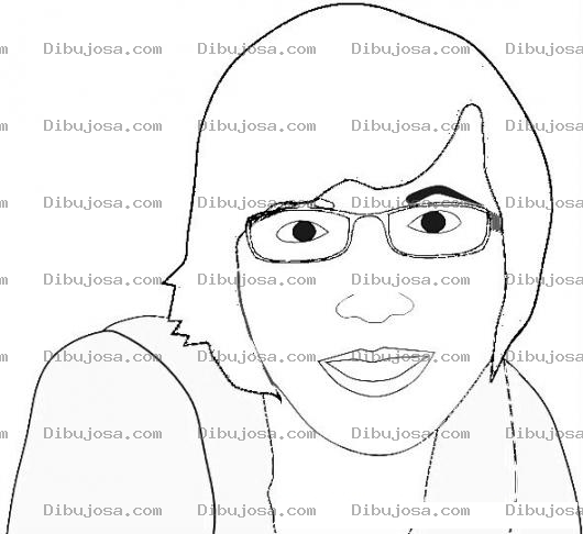 Dibujo para colorear Dibujo De Uiversitario Con Lentes Para Colorear