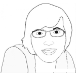 Dibujo para colorear Dibujo De Uiversitario Con Lentes Para Colorear