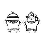 Dibujo para colorear Colorear Faraon para recortar