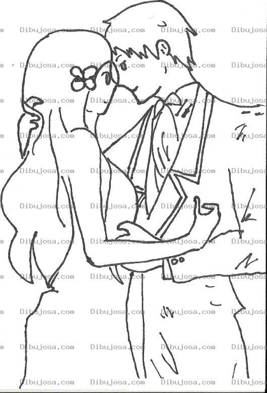 Dibujo para colorear Dibujo De Pareja Bailando En Traje De Gala Para Pintar Y Colorear Baile De Promocion Estudiantil