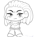 Dibujo para colorear Dibujo De Rapero Lil Wayne Para Pintar Y Colorear